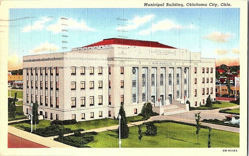 Municipal Building Oklahoma City Oklahoma Postcard