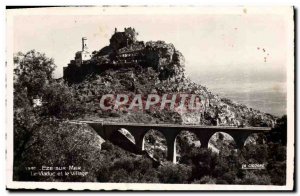 Old Postcard Eze sur Mer The viaduct and the village