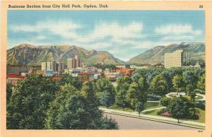 UT, Ogden, Utah, Business Section from City Hall Park, Carpenter Paper No. 76411