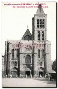 Paris Postcard Old Cathedrale St Denis (Debauve & Gallais chocolate)