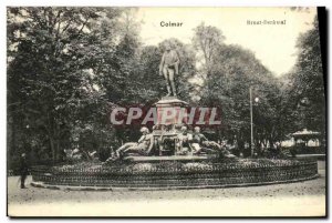 Old Postcard Colmar Bruat Denkmal