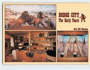 Postcard Dodge City, The Early Years, Boot Hill Museum, Dodge City, Kansas