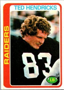 1978 Topps Football Card Ted Hendricks Oakland Raiders sk7396