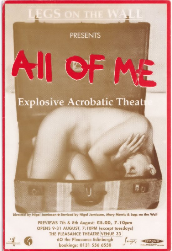 All Of Me Human Contortionist Acrobatic Threat Scottish Theatre Postcard