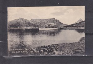 CAPE OF GOOD HOPE, TABLE MOUNTAIN, DEVIL'S PEAK, LIONS HEAD, c1910 ppc., unused.