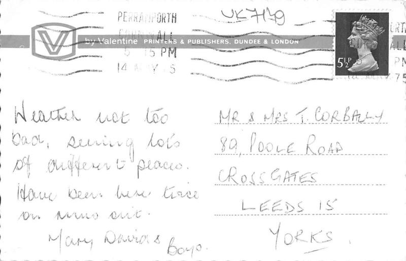 uk7149 harbour and general view newquay  uk