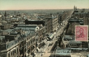 argentina, BUENOS AIRES, Avenida de Mayo y Vista General Parte Sud (1909)