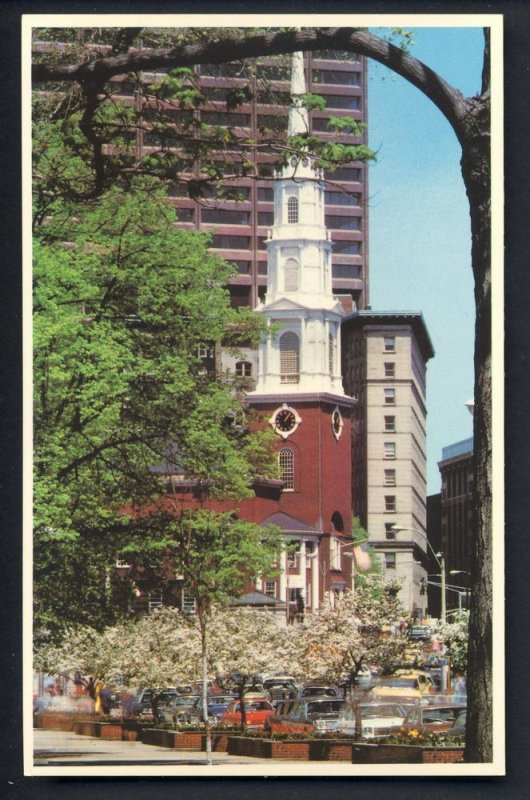Boston, Massachusetts/MA Postcard, Park & Tremont Streets, Common