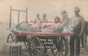 Mexico Border War, RPPC, Moving the Dead the Day After in Agua Preita Mexico