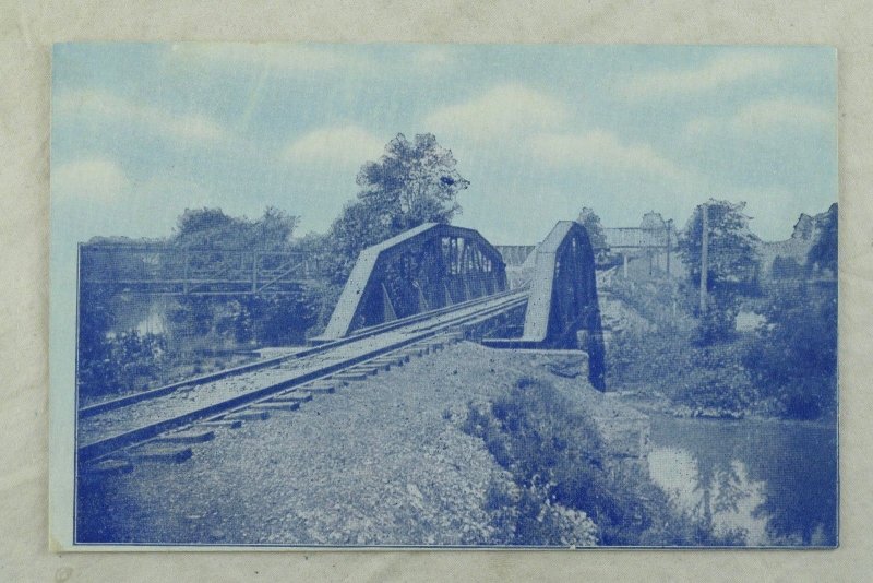 C. 1910 Iron Train Bridge, Beach City, Ohio Vintage Postcard F29