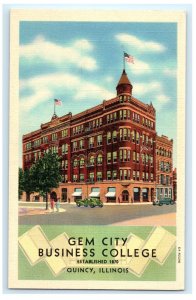 Gem City Business College Quincy IL Illinois Postcard (DT7)