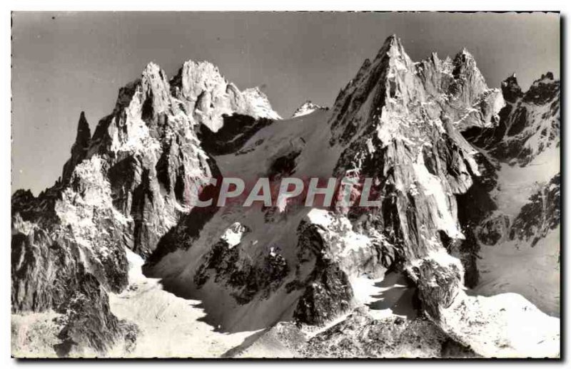 Old Postcard Chaos d & # 39Aiguilles the Country of Mont Blanc