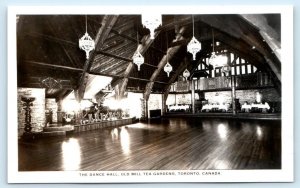 RPPC TORONTO Ontario Canada ~ OLD MILL TEA GARDENS Dance Hall 1930s-40s Postcard
