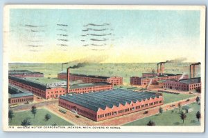 1919 Jackson Michigan Vintage Postcard Briscoe Motor Corporation Covers 43 Acres