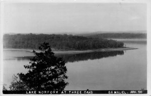 Postcard RPPC 1952 Arkansas Gamaliel Mountain Home Lake Norfolk 3 Oaks AR24-1059