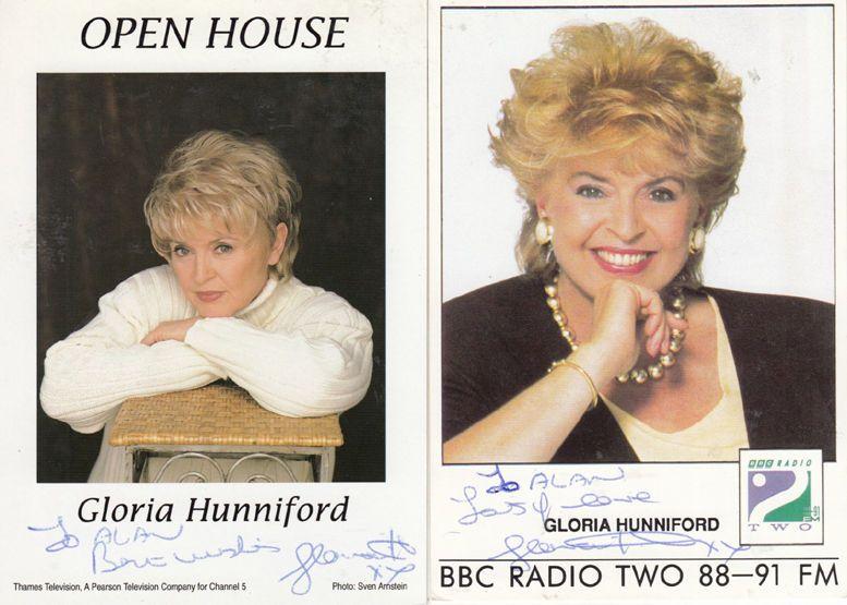 Gloria Hunniford BBC Radio Open House 2x Vintage Hand Signed Photo s