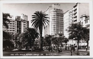 Brazil Santos Brasil Praia Do Guaruja Vintage RPPC C053