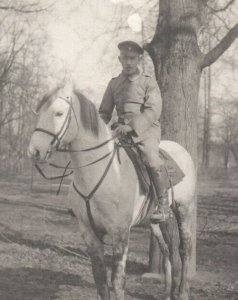 RPPC WWI German Cavalry Soldier Real Photo Postcard