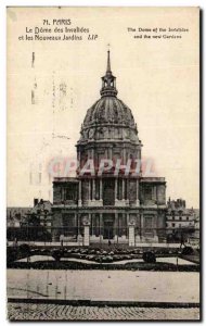 Old Postcard Paris Le Dome des Invalides and the New Gardens