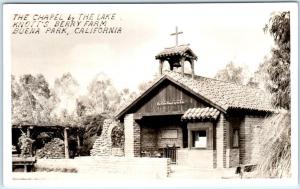 RPPC BUENA PARK, California CA  KNOTT'S BERRY FARM Chapel by the Lake  Postcard