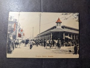 Mint China Postcard Hongkew Market Shanghai Street View