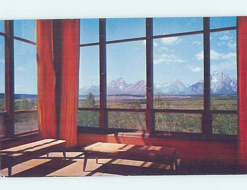 Pre-1980 LODGE SCENE Moran Junction - Near Jackson Hole Wyoming WY AE0576