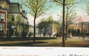 Netherlands Groningen Hereplein Vintage Postcard 03.78