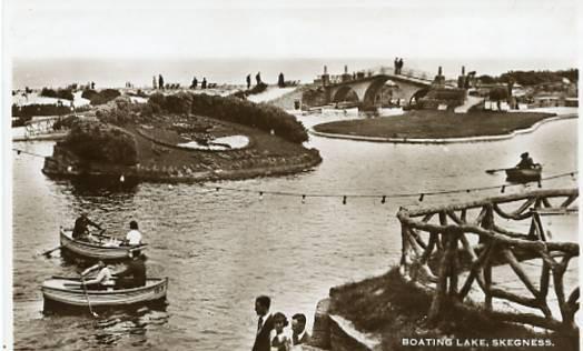 UK - England, Boating Lake, Skegness    *RPPC