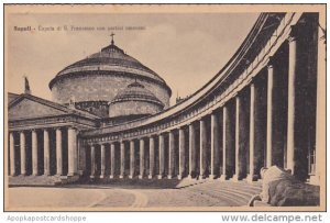 Italy Naples Cupola di San Francesco con portico omonimi