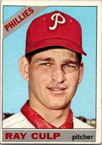 1966 Topps Baseball Card Ray Kulp Philadelphia Phillies sk1947