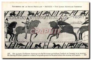 Old Postcard Tapestry of Queen Mathilde Bayeux On his road Guillaume queries ...