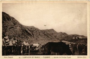 CPA AK Tassent - Arrivee de l'Avion Postal - Campagne du Maroc MAROC (964134)