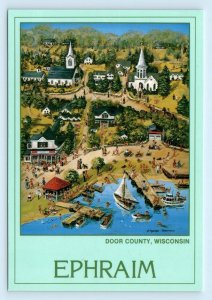 EPHRAIM, Wisconsin WI ~ Artist ELLEN SPROGO TOPELMANN Door County 4x6 Postcard