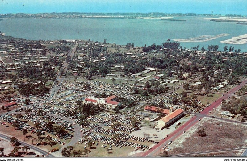 Florida St Petersburg Pasadena Community Church Aerial View Sunday Morning