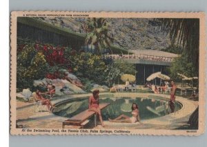Palm Springs CA Swimming Pool Postcard c1915