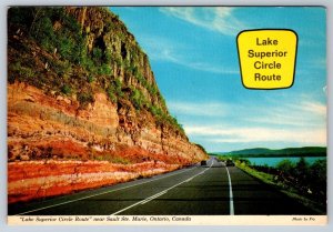 Lake Superior Circle Route, Algoma District, Ontario, Chrome Postcard