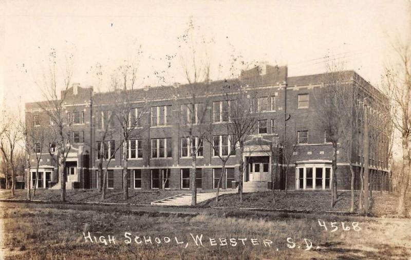 Webster South Dakota High School Real Photo Antique Postcard K30081