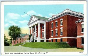 ST. JOHNSBURY, Vermont  VT   BRIGHT LOOK HOSPITAL & Nurses Home c1940s Postcard