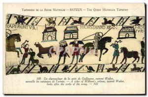 Old Postcard Queen Bayeux Tapestry mathilde A Rider of the suite of William c...