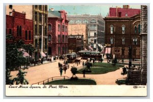 Court House Square St Paul Minnesota MN 1917 DB Postcard P26