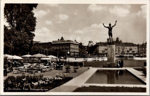 Sweden Stockholm Fran Stromparterren Vintage RPPC C015