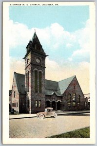 Vtg Pennsylvania Pa Ligonier M.E. Methodist Episcopal Church 1920s View Postcard