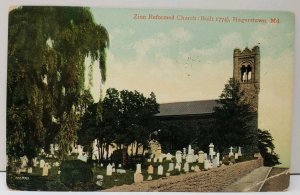 Hagerstown MD Zion Reformed Church Built 1774 LaPorte Indiana 1910 Postcard E1