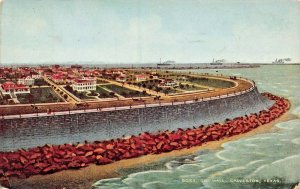 GALVESTON TEXAS~SEA WALL~1912 PSTMK POSTCARD