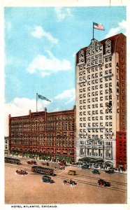 Chicago, Illinois - A view of the Atlantic Hotel - Rooms $1.50 a night - 1920s