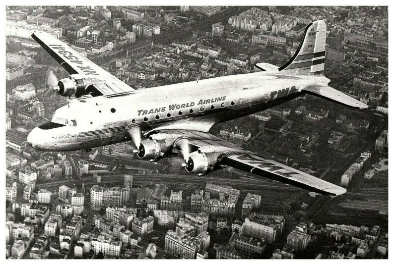 Aerial View TWA Trans World Airways International Air Museum Postcard NX45341