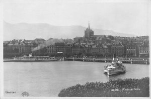 Unidentified River Steamship At Genova Ferry Boat Ship 