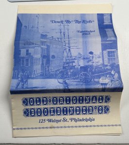 Vintage Restaurant Menu Old Original Bookbinder's Philadelphia PA