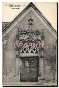 Postcard Montfort Ancient Amaury S and O Door da Cimetiere XVI century