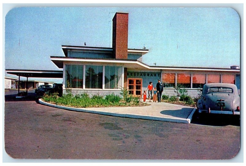 c1960's Tourinns Motor Courts And Restaurant Fort Wayne IN Unposted Postcard